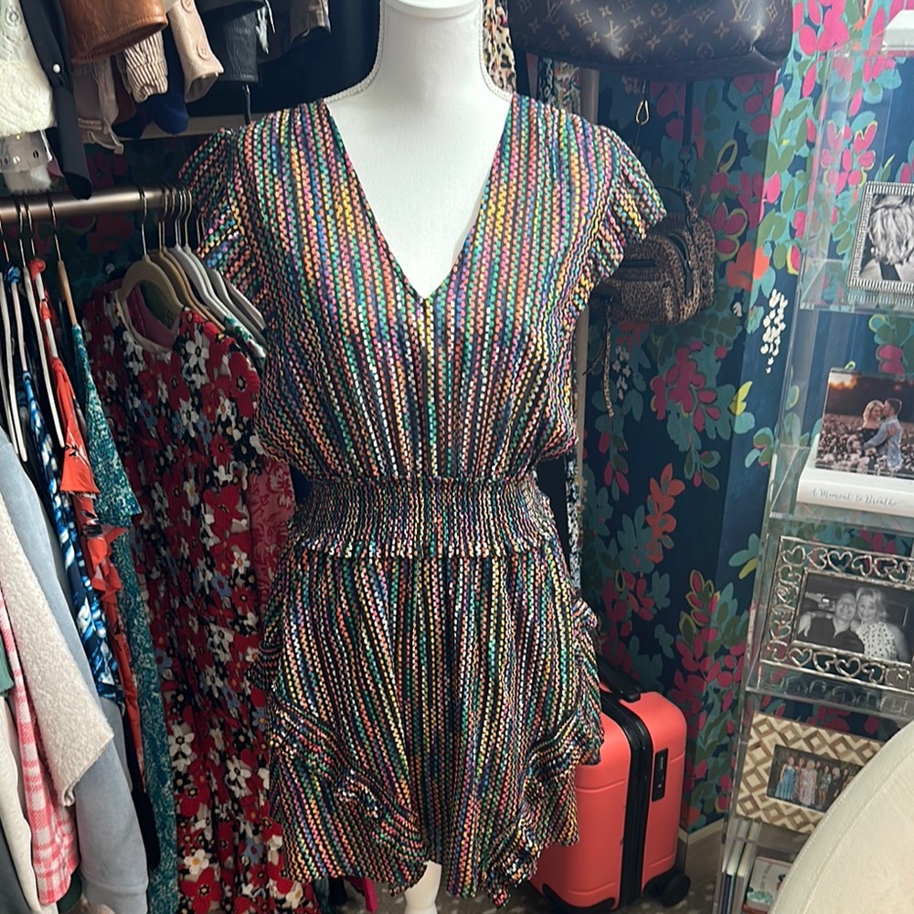 Ramy Brook colorful V-neck dress